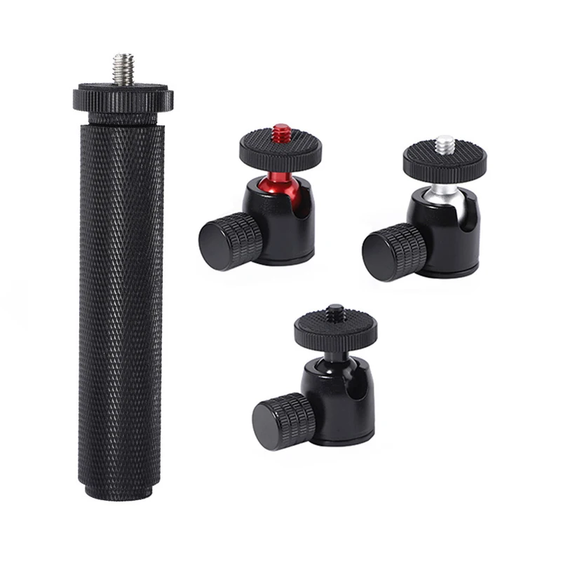 

Tripod Camera Metal Mini Ball Head Handheld Extension Rod Bracket Photography Accessories Ballhead for the tripod of DSLR