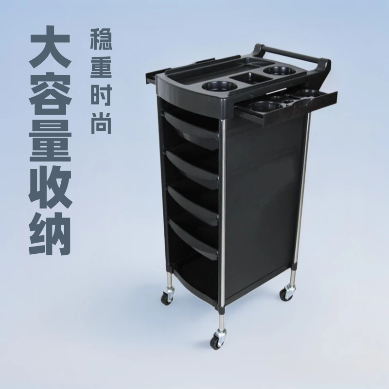 

Cross-border hairdressing cart, hair salon, perm and dyeing tool cart, stainless steel barber shop salon, large-capacity storage