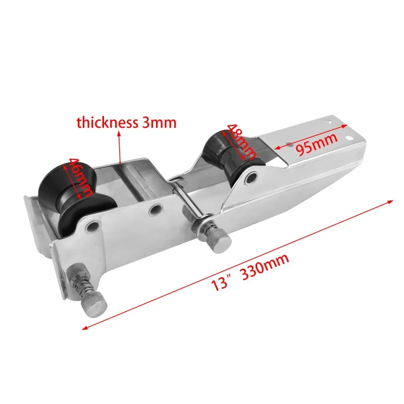 ISURE MARINE Stainless Steel Hinged/Pivoting Anchor Bow Roller 330mm Boat Accessories