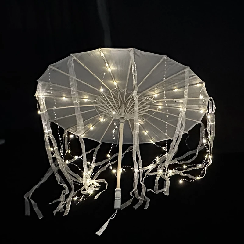 Costume Cosplay accessoire accessoires parapluie lumineux Performance scène main tenant parapluie brillant pour la nuit