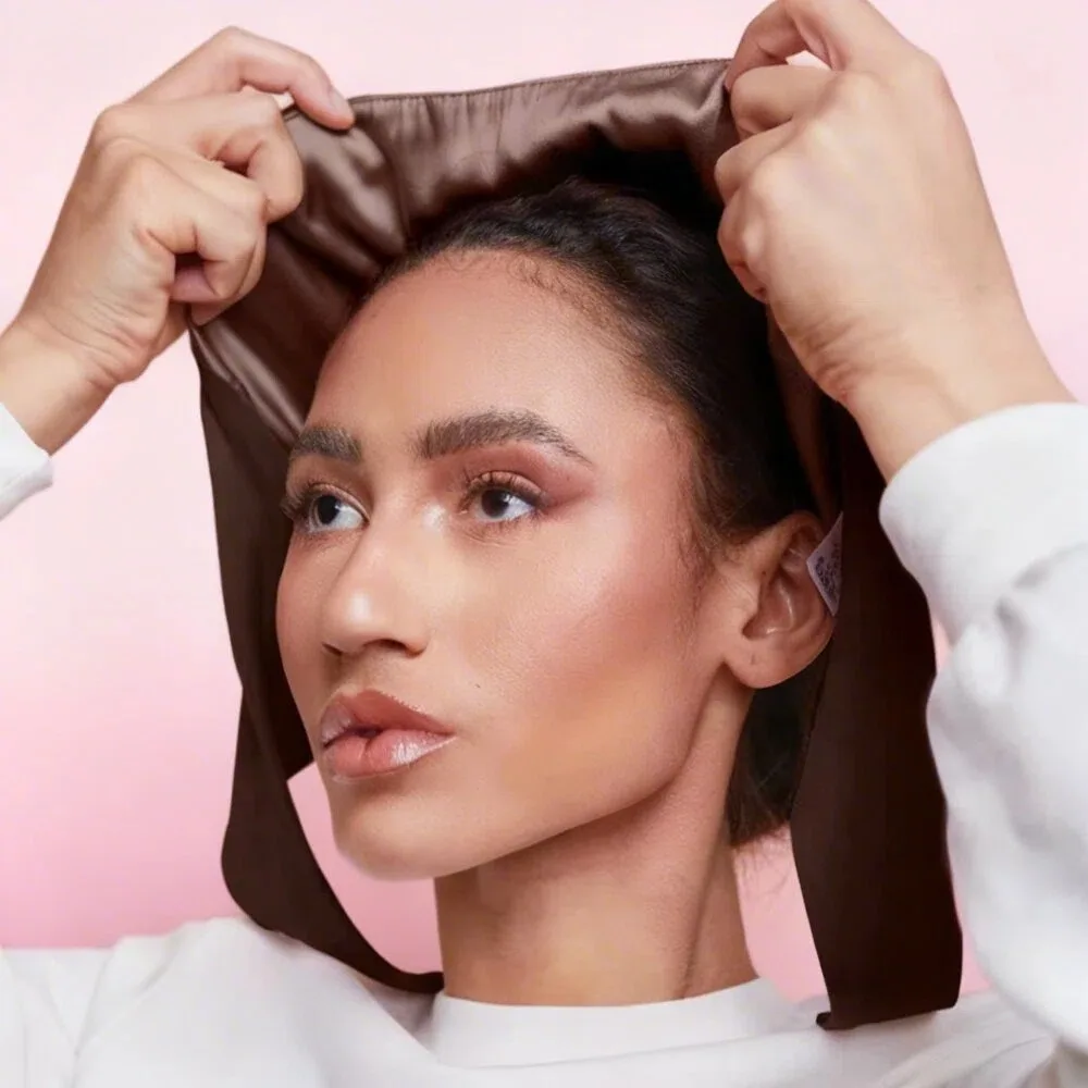 

2026 New Satin Hijab Cap Islam Undercap With Tie Bonnet Instant Hijabs For Women Plain Muslim Turban Bandana Handkerchief