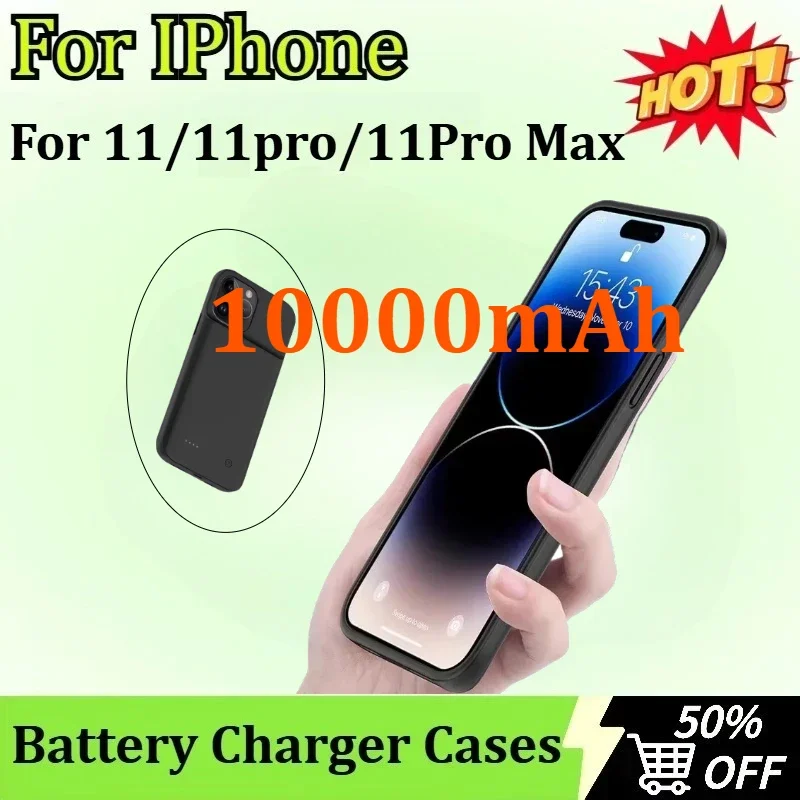 SWZY 10000mAh Ultra-thin Mobile Charging Bank Case Suitable for IPhone 11/11pro/11Pro Max Portable Battery Charger Case Backup