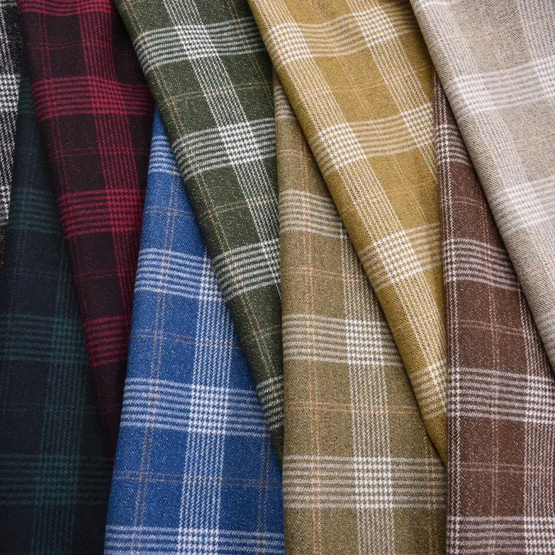 Yarn-dyed brushed fabric twill trousers skirts suit and woolen