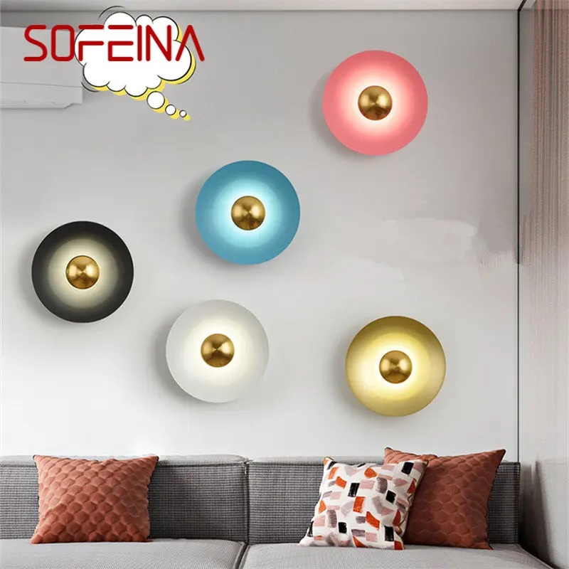 

SOFEINA Modern Interior Wall Lamp LED Nordic Creative Simple Design Sconce Light for Home Living Room Bedroom Bedside