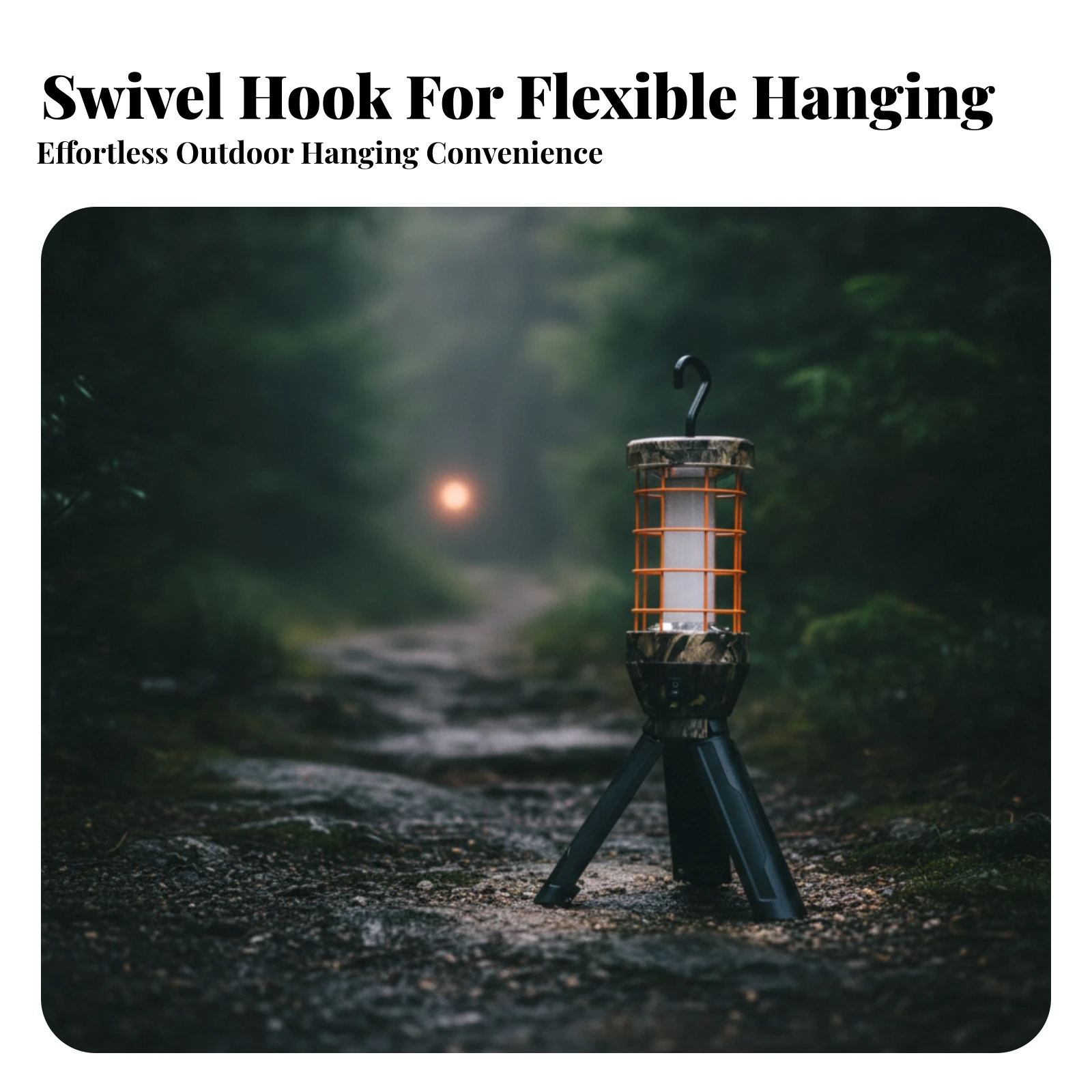 Textured Grip Portable Folding Camping Lantern Tripod Lantern Outdoor Lighting Dimmable