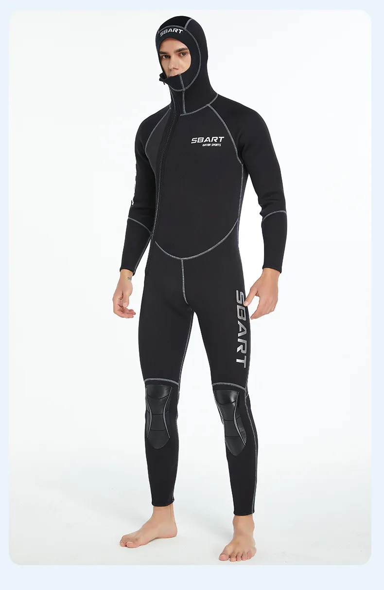 

SBART Men's diving suit 1.5mm warm and cold resistant swimming suit, snorkeling and fishing one piece diving suit, surfing suit