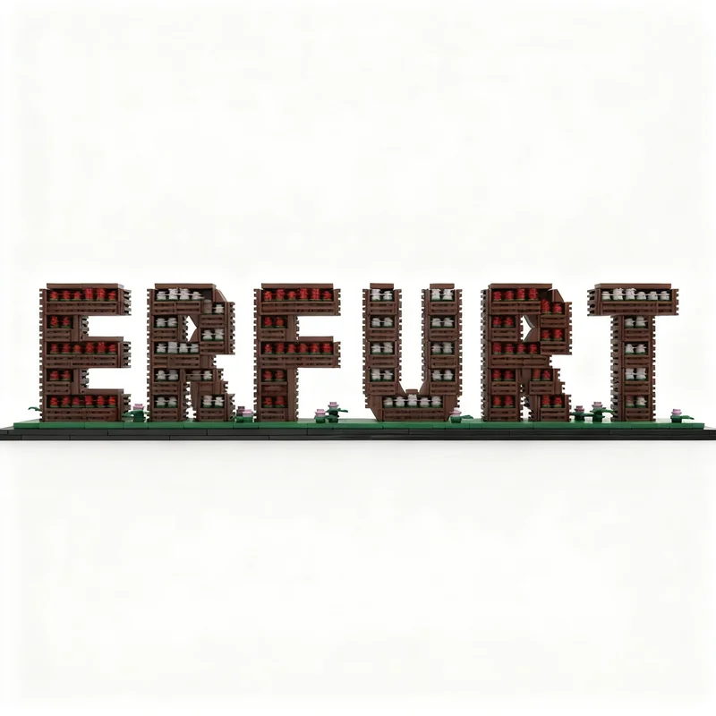 Kids Toys Blocks - 1027pcs MOC Erfurt Flower Sign Architecture