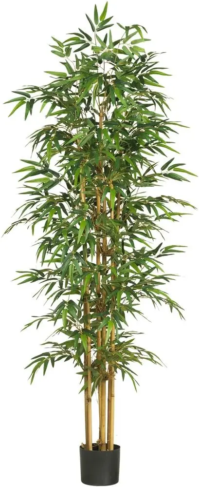 

75-in Artificial Bamboo Tree, Fake Bamboo Plants with 7 Natural Trunks, 6.25-ft Tall Faux Plants for Indoor Home Decor with