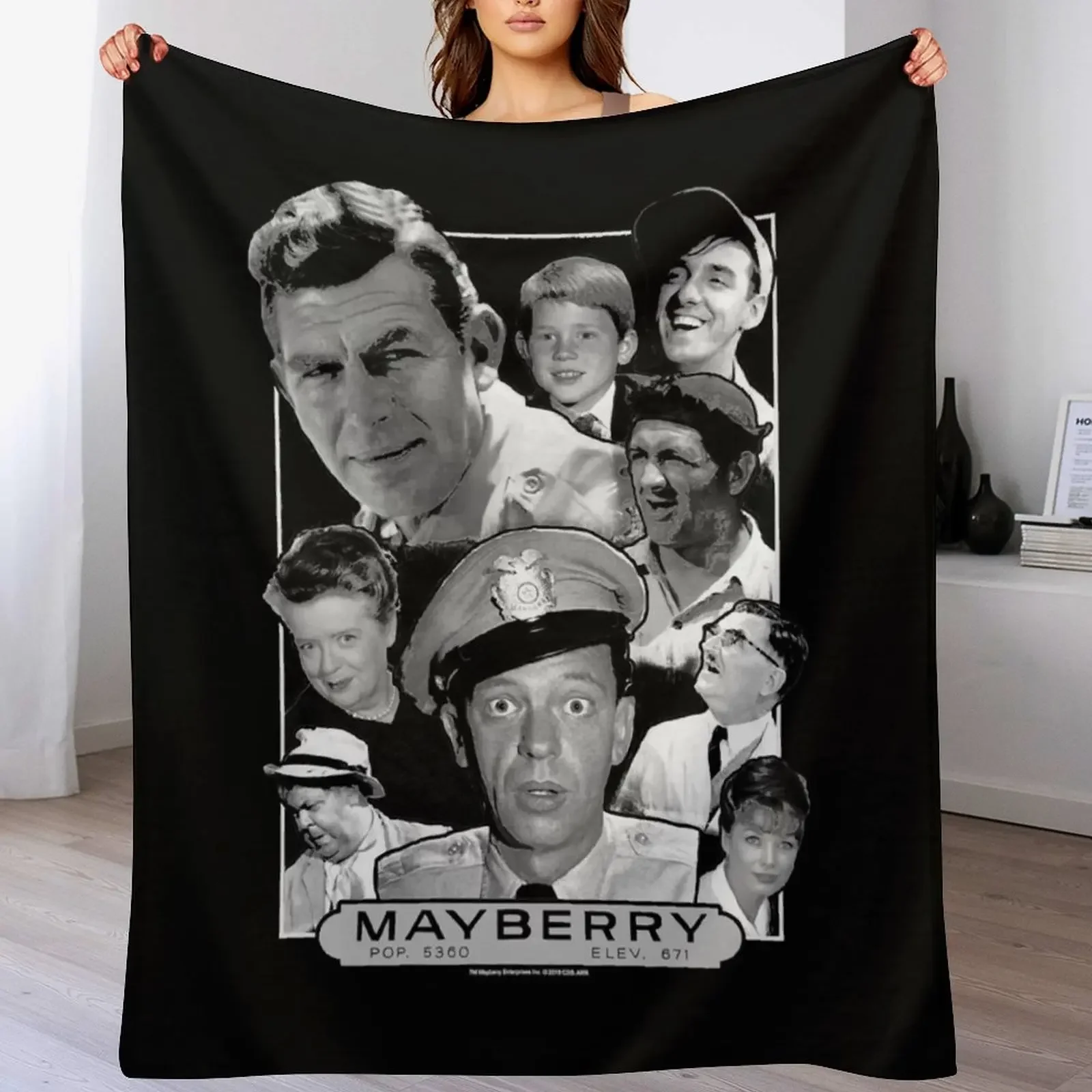 

First Day Of Retro Andy Griffith Mayberry Throw Blanket Single anime Hairys Travel Blankets