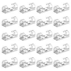 Cord Clips Adhesive 20 Pieces Wire Holder For Cords Management Wall Cord Clips For Speaker Wires USB Charging Cables Ethernet