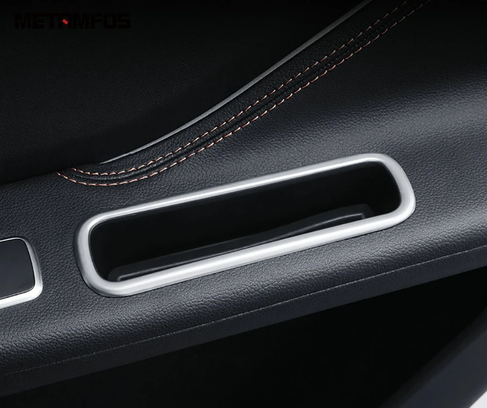 Interior Rear Door Armrest Storage Box Frame Cover Trim For Jaguar F-PACE 2016 2017 2018 2019 2020 Matte Accessories Car Styling
