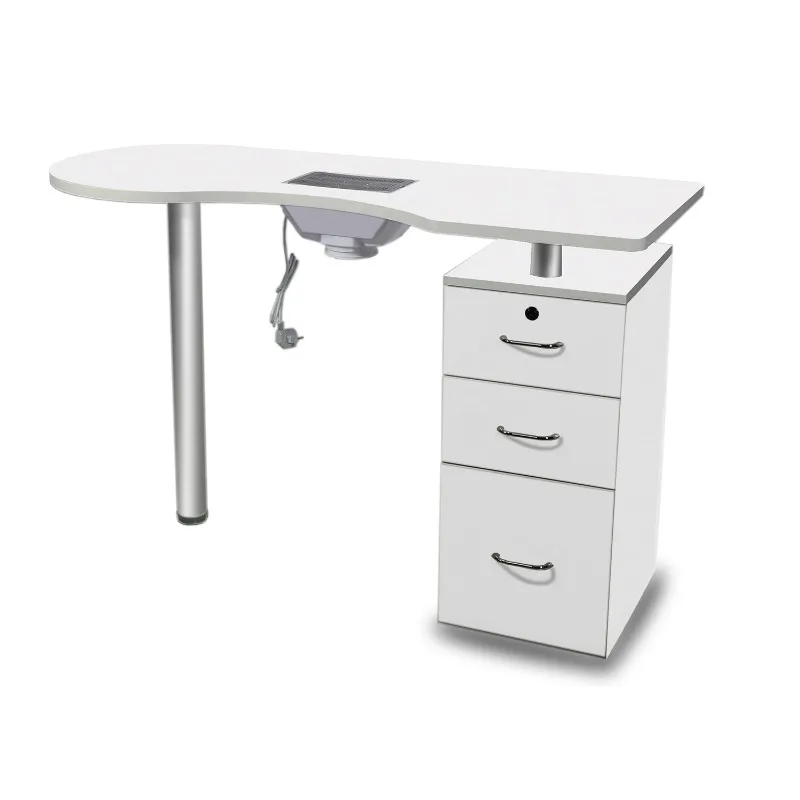 Hot selling Manicure Table With Vacuum Cleaner Salon Beauty White Station Desk