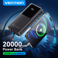 Vention 22.5W Power Bank 20000mAh 10000mAh Portable Fast Charger PowerBank For iPhone 15 14 13 Pro Max Xiaomi Samsung Charging