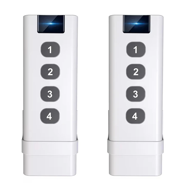 PORK-2Pcs Tuya Zigbee dispositifs de contrôle commutateur de scène sans fil intelligent 4 touches télécommandes portables pour la maison vie intelligente