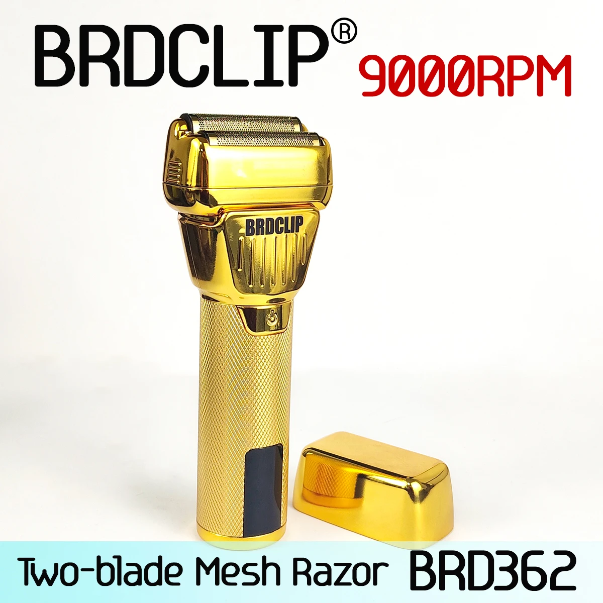 

BRDCLIP BRD-362 9000 об/мин, нержавеющая сталь, гравированная титановая бритва с двумя лезвиями, электрическая мужская машинка для стрижки волос, машина для стрижки волос