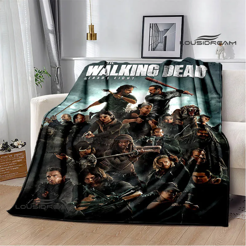 The Walking Dead 3D Printed Blanket Thin Blankets Flannel Soft and Comfortable Home Travel Blankets Birthday Gift