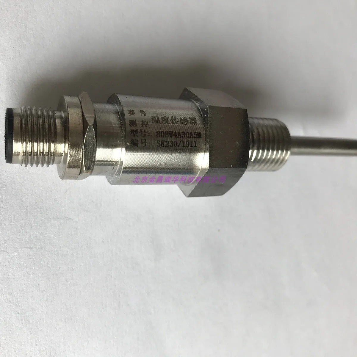 

Measurement and control high-precision compact temperature sensor pt100 808W4A30A5M electrical interface M12 * 1.5