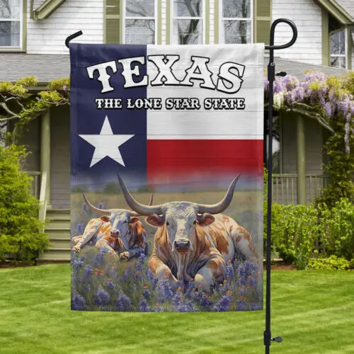 Texas Longhorn The Lone Star State Flag Garden Flag