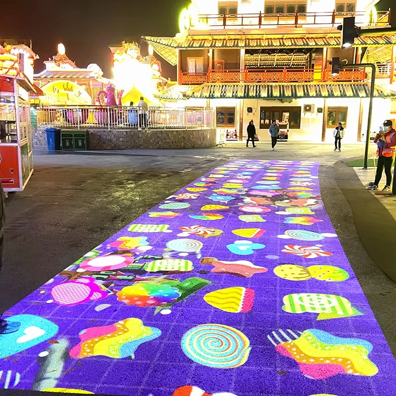 High Definition Full Color Adjustable Interactive Outdoor Floor Projection  Children Advertising Entertainment