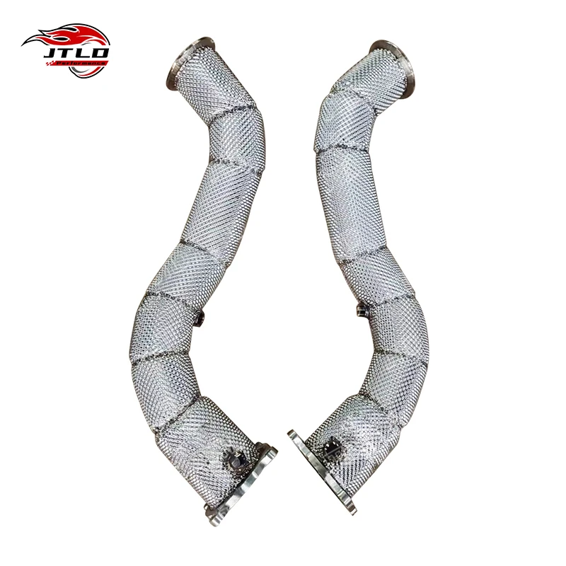 JTLD Performance Exhaust System 304 Stainless Steel Downpipe For McLaren 720s Heat Shield Test Pipes Included