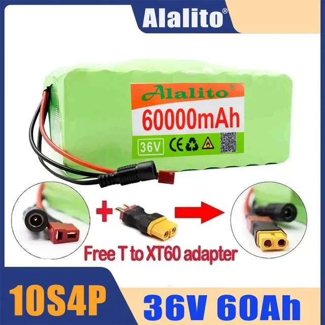 

10S4P 36V 60000mAh Electric Scooter Lithium Battery 18650 battery pack 36V 60Ah Electric Scooter Electric Scooter Battery 36v