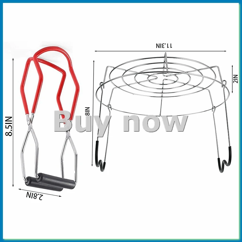 4 Pieces Canning Kit, 1PC Canning Rack+ 1PC Canning Jar Lifter Tong+ 2PC Canning Funnels, Canning Supplies Canning-A55K