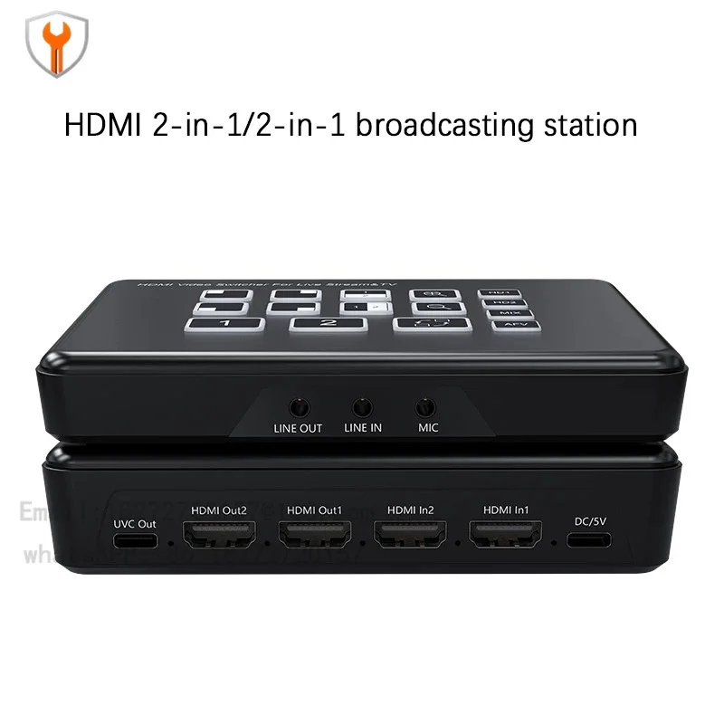 HDMI Video Dual Channel Mixer Switcher Capture Card Multi Camera Switching Platform Integrated Machine