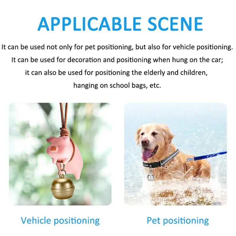 A72U Bell Collar Pet Location Tracker LBS WiFi GPS Tracker Anti-Lost Cats and Dog Anti-Lost Device Positioning Waterproof-A