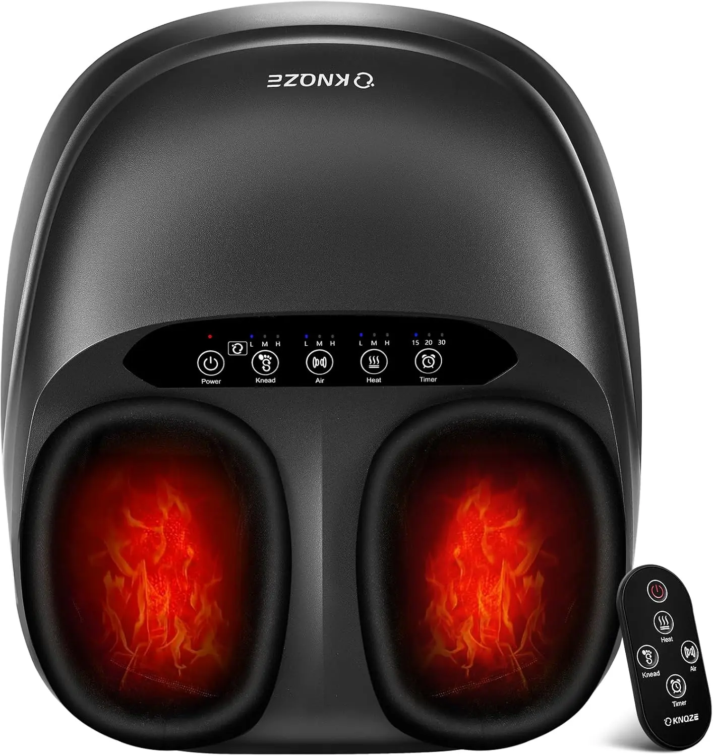 

Heated Shiatsu Foot Massager with Remote, Deep Kneading, Air Compression, Multiple Modes & Auto-Off Timer