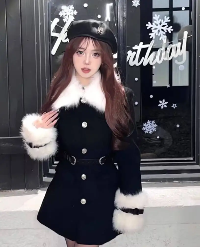 

Шерстяные пальто, женское шерстяное пальто, осеннее хлопковое пальто в клетку из полиэстера на пуговицах, укороченное плиссированное пальто с рукавами реглан и воротником-стойкой