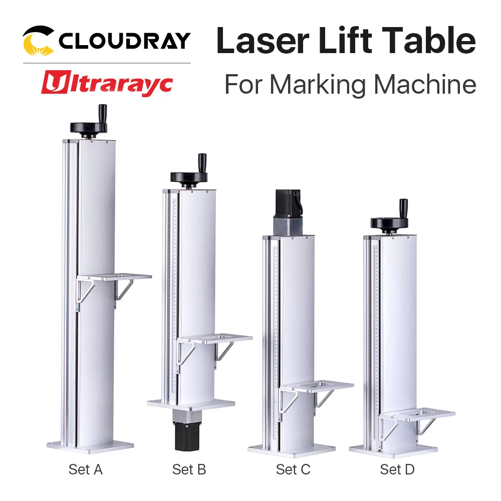 Ultrarayc Fiber Laser Marking Part Z Axis Lifting Table Height 500 & 800mm with Motor for DIY 1064nm Fiber Marking Part