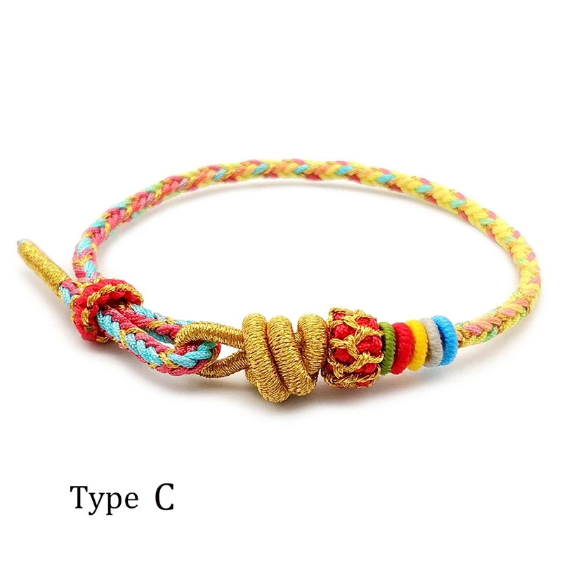 Fashion Exquisite Hand-knitted Multicolor Bracelets Cotton Thread Simple Romantic Dragon-Tie Bracelet Rope Accessories Best Gift