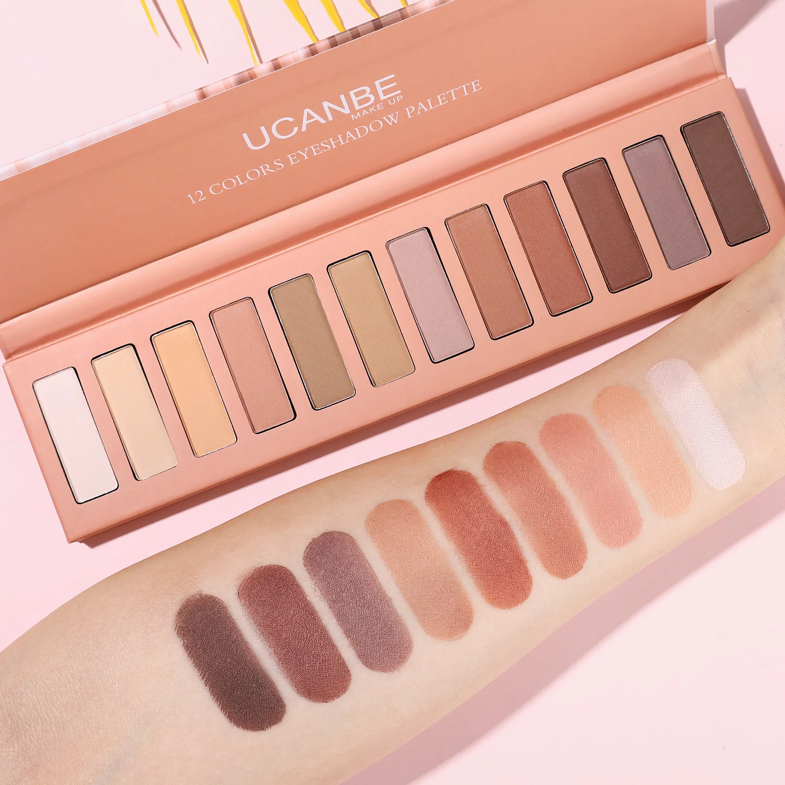 UCANBE 12 Color Eyeshadow Makeup Palette, Naked Nude Eye Shadow, Neutral Matte Shimmer Make Up Pallet - 05