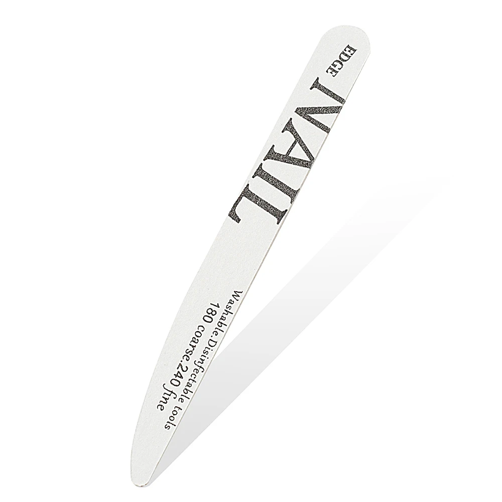 50/100 pçs lixa de unhas de lixa branca 180/240 grit profissional arquivos de unhas de madeira remover gel unha polonês pedicure manicure ferramentas