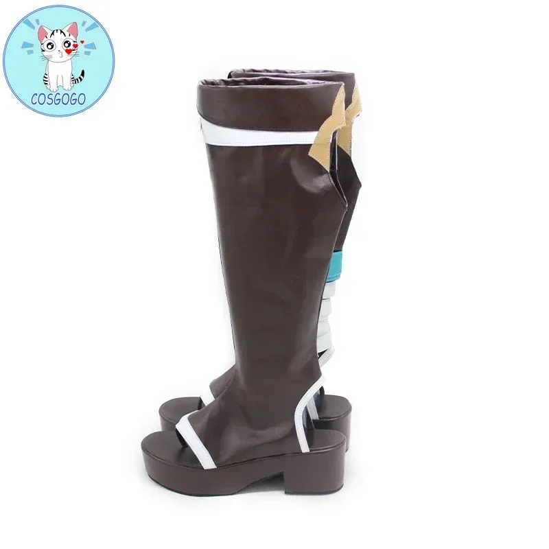 2025 aaa 게임 원신 임팩트 고로 코스프레 신발 애니메이션 프로젝트 PU 부츠 할로윈 의상 성인 소품 유니섹스 맞춤 사이즈 크리스마스 G