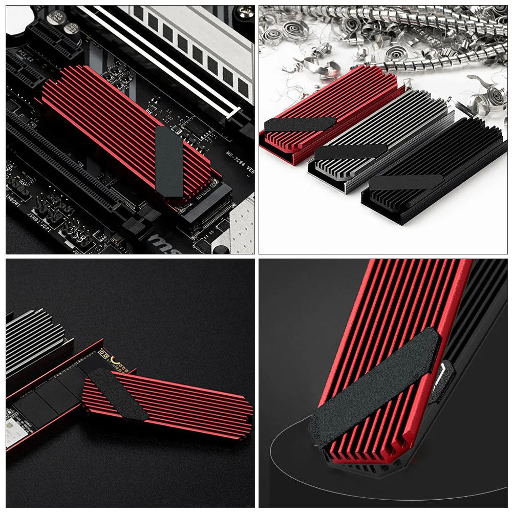 Aluminum SSD Heat Sink M.2 2280 Inclined Wind Guide Structure Solid State Drive Cooler Fin Aluminum Heating Sink Computer