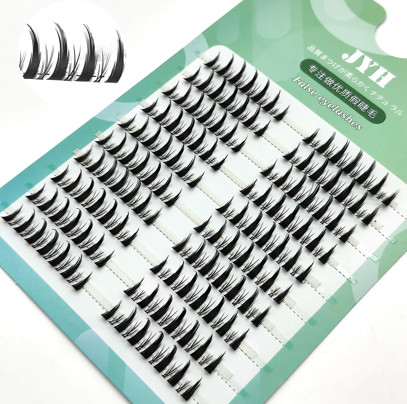 Pre made Fans Hot Melt Lashes Single Cluster Segmented Eyelashes Soft Manga Little Devil Eyelash C0S for Self Grafted DIY