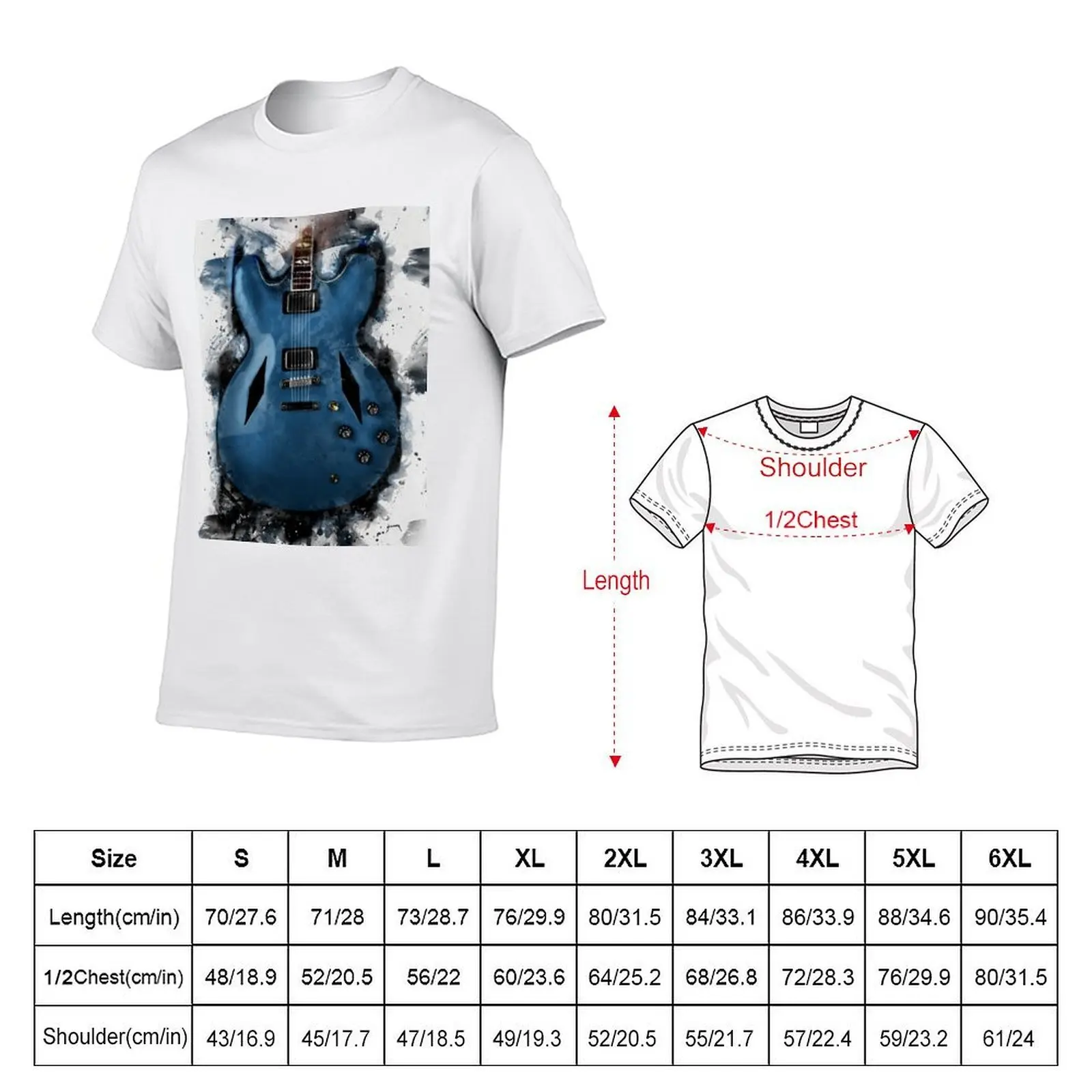 Dave Grohl's electric guitar T-Shirt anime tshirt t shirts for man pack cotton t shirts for man slim fit T-shirt