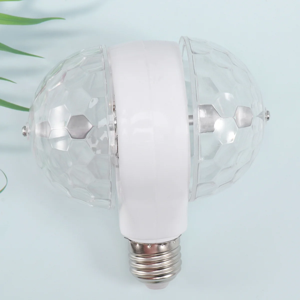 

Dual Head Compact Stage Light Colorful LED Rotation Lamp for Pub Ballroom Family Party Use - White Mini Stage Light