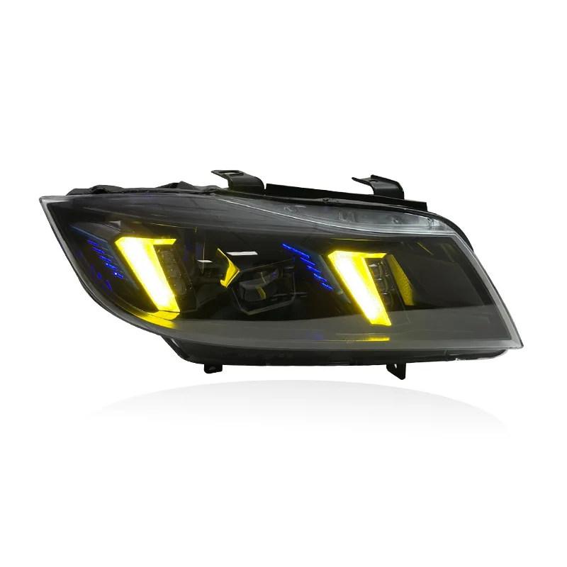 

Suitable forNew Double-color for 3 Series E90 (2004-2011) LED Headlight Snake Eye Style Modified Yellow White Daytime Running Li