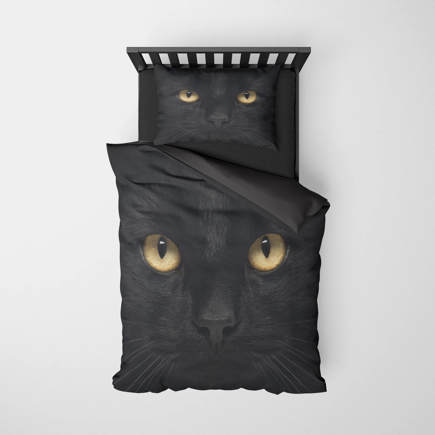 Teenagers Bedding Set Black Cat Eyes Duvet Cover set 140x200 200x200 Soft Polyester Bed Set Full/Queen Size for Youth Bed Linen
