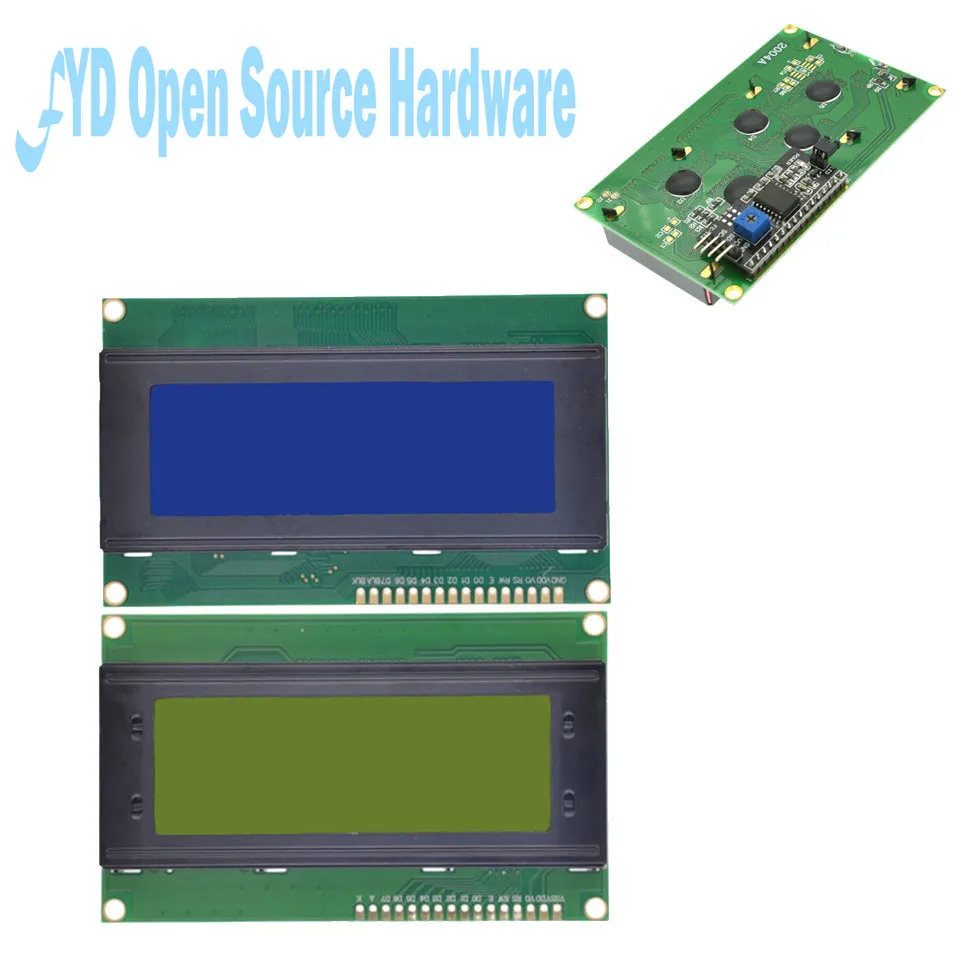 

2004A LCD2004 Синий/Желто-Зеленый Модуль ЖК-экрана Модуль ЖК-дисплея Синий Желто-Зеленый IIC/I2C 3,3 В/5 В для Arduino Dit Kit
