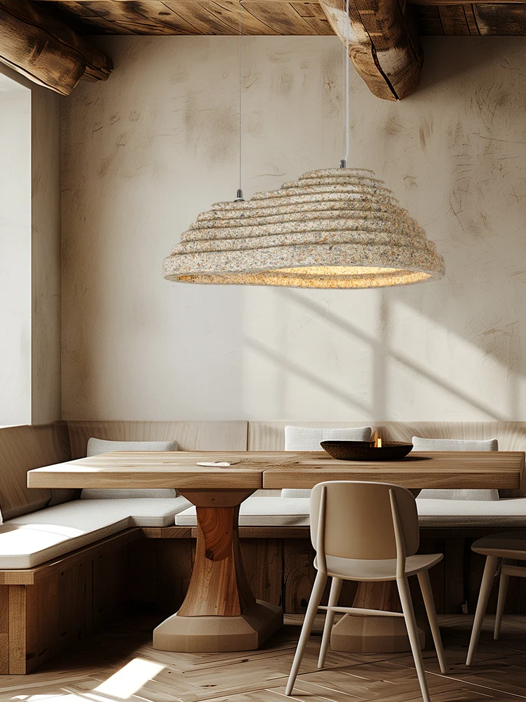 Terraced Wabi Sabi Style Restaurant Japanese Nordic Creative Dining Table Cream Style Homestay Shop