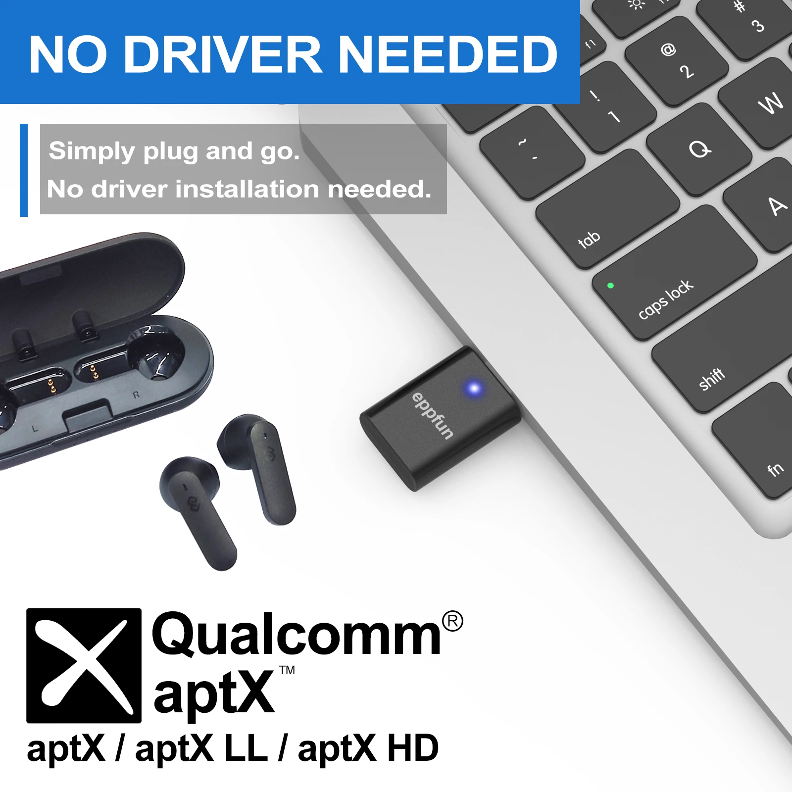 Dongle transmisor de Audio inalámbrico AK3040 Pro USB C, Bluetooth 5,2, Aptx HD/LL, adaptable para altavoz, auriculares, VR,PS5, actualizado