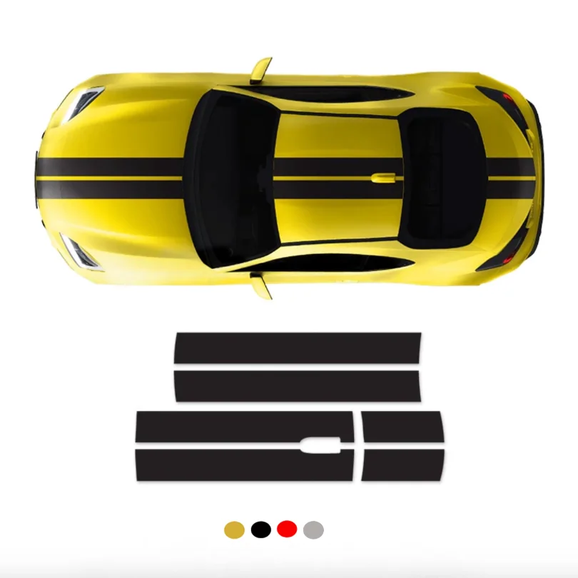 

Sport Racing Car Sticker Front Hood Roof Rear Vinyl Graphics Precut Wrap Decoration Overlay Decal for Toyota GR Supra 2020-2025