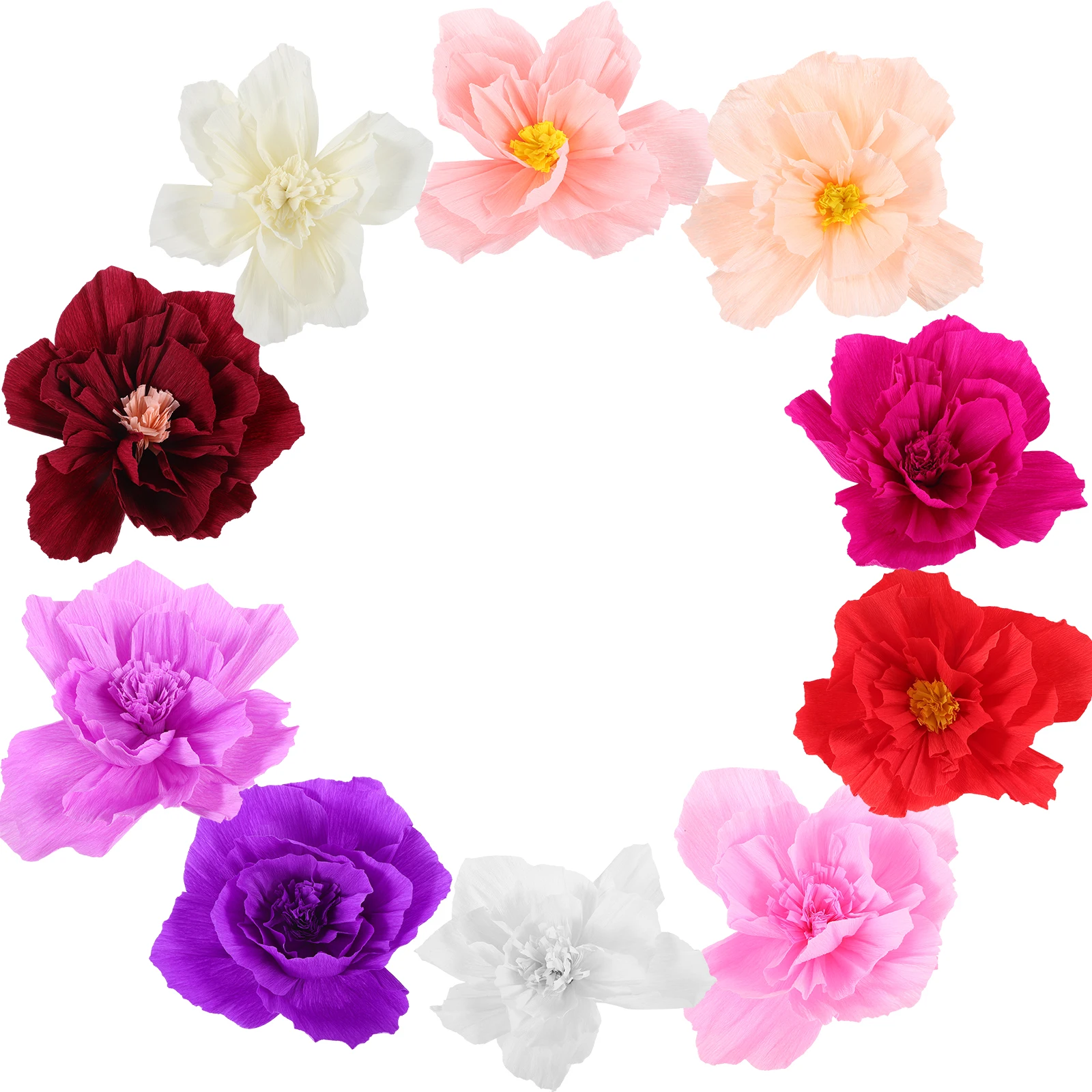 

10pcs Birthday Party Wedding Adornment Paper Flowers Decorations For Flower Decoration Party Paper Flowers 20cm