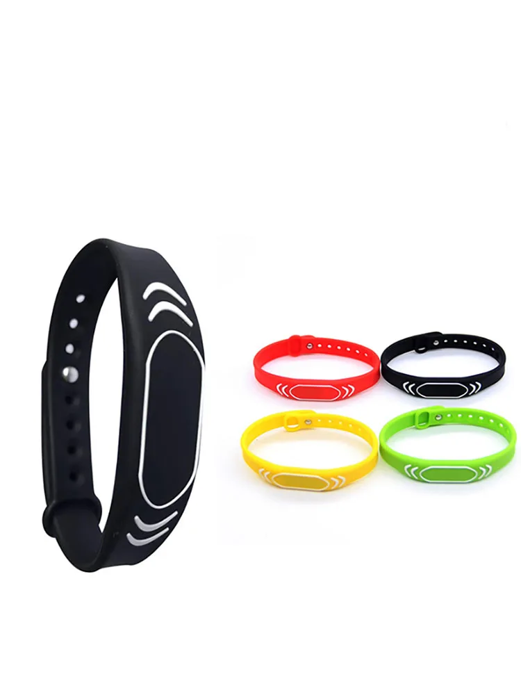 1pc 13.56MHZ 1K Adjustable NFC ISO14443A MIFARE Classic Wristband RFID Bracelet IC Card Silicone Band Door Access Control Card