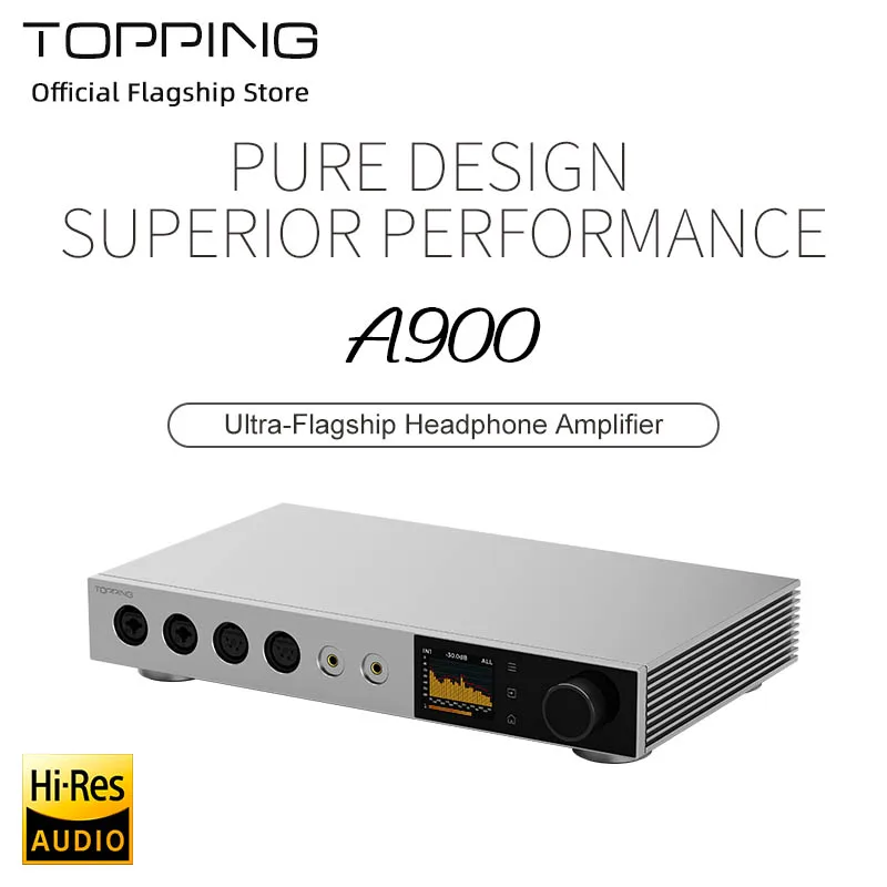 

TOPPING A900 Ultra-Flagship Headphone Amplifier A full range of headphone outputs with Remote Control Independent Preamplifier