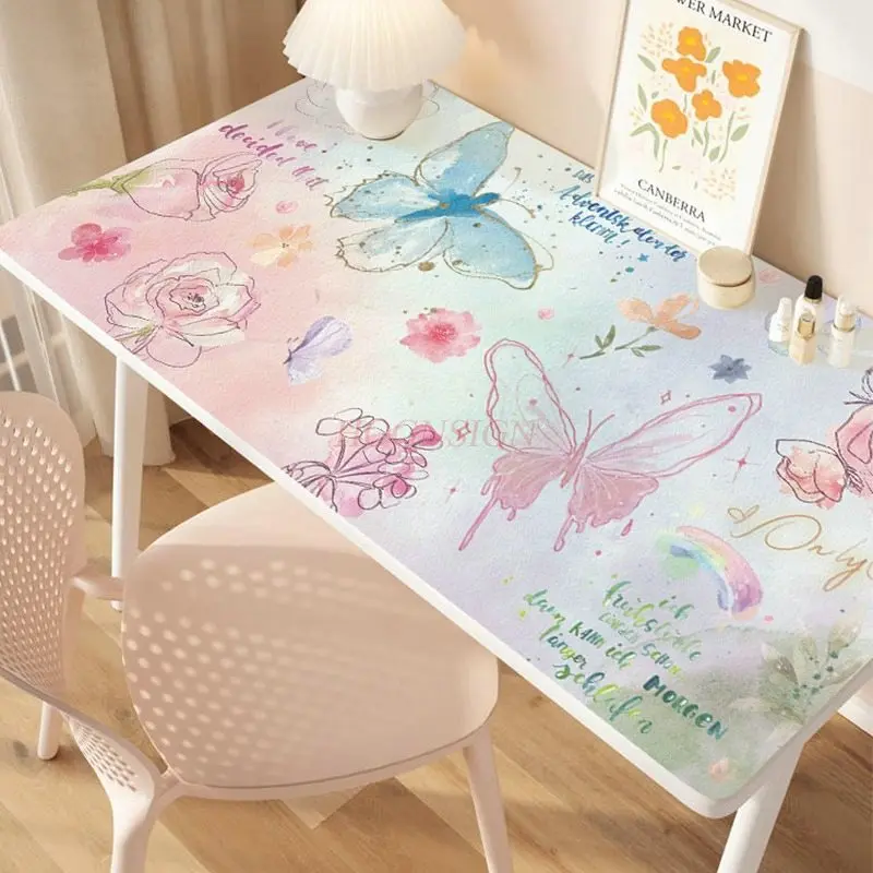 

1 шт. настольный коврик, студентка, без стирки, водонепроницаемый настольный коврик, учебный стол, высокая эстетика, туалетный столик, скатерть для макияжа