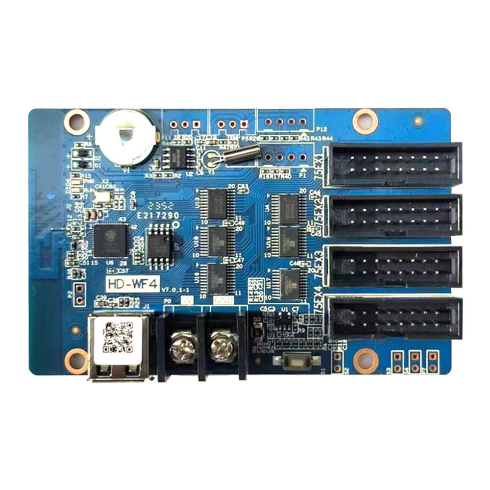HD-WF4 Full Color LED Display Controller Module with 4*HUB75 Ports 8MB Memory Wi-Fi USB Support for Regular And 2038S Chips